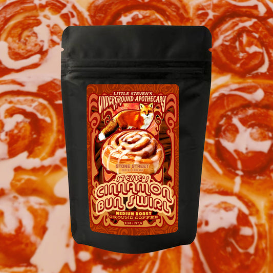 Stevie's Cinnamon Bun Swirl Medium Roast Ground Coffee (8 OZ) - Wicked Cool Wellness