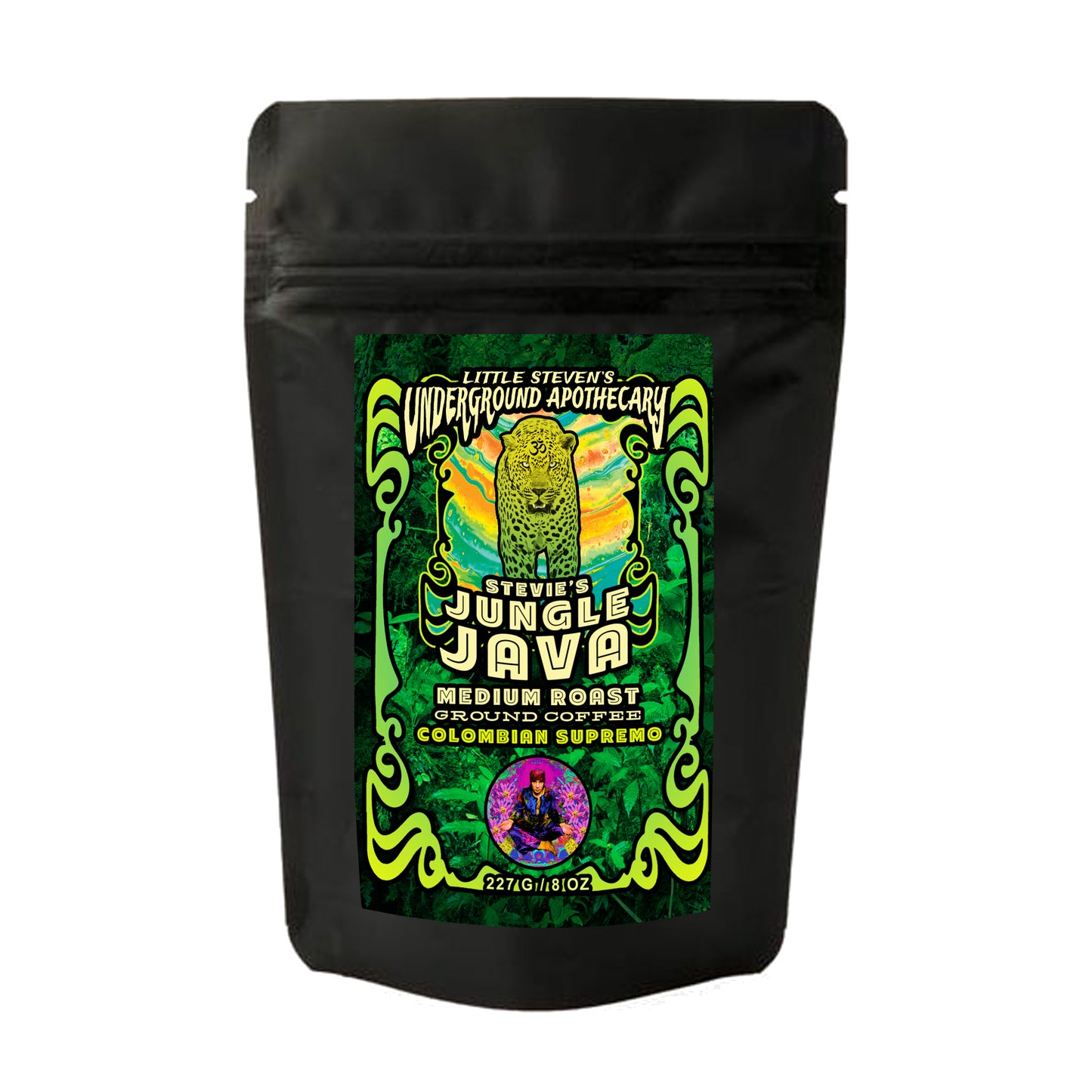 Stevie's Jungle Java Medium Roast Ground Coffee (8 OZ) - Wicked Cool Wellness