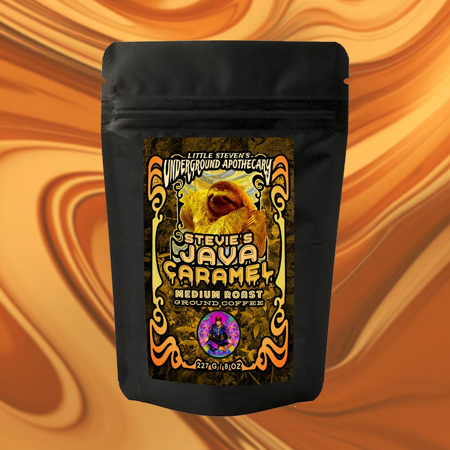Stevie's Java Caramel Medium Roast Ground Coffee (8 OZ) - Wicked Cool Wellness