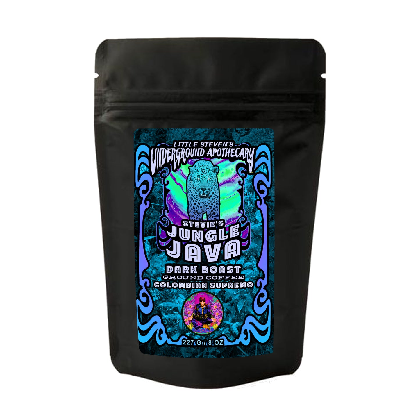 Stevie's Jungle Java Dark Roast Ground Coffee (8 OZ)