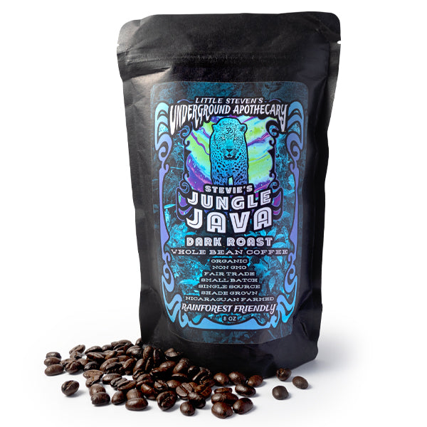 Stevie's Jungle Java Dark Roast Whole Bean Coffee (8 OZ)